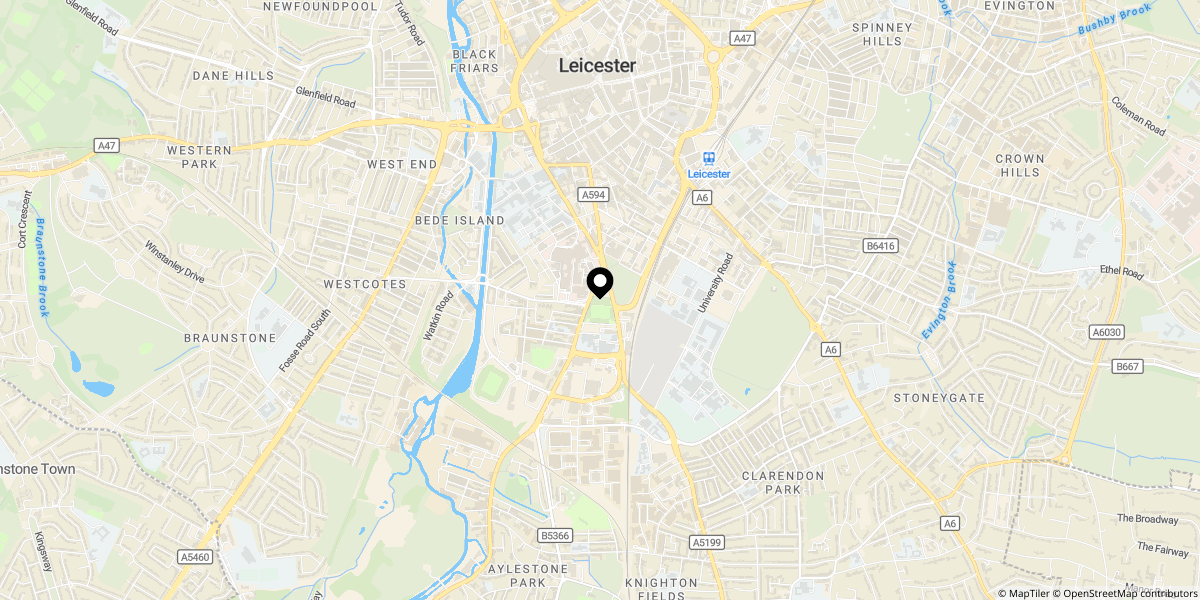 Approximate location of Filbet Street East, City Centre