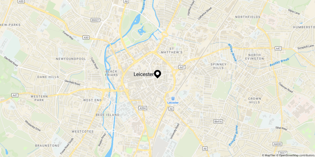 Approximate location of Mixed Use Investment, Leicester City Centre